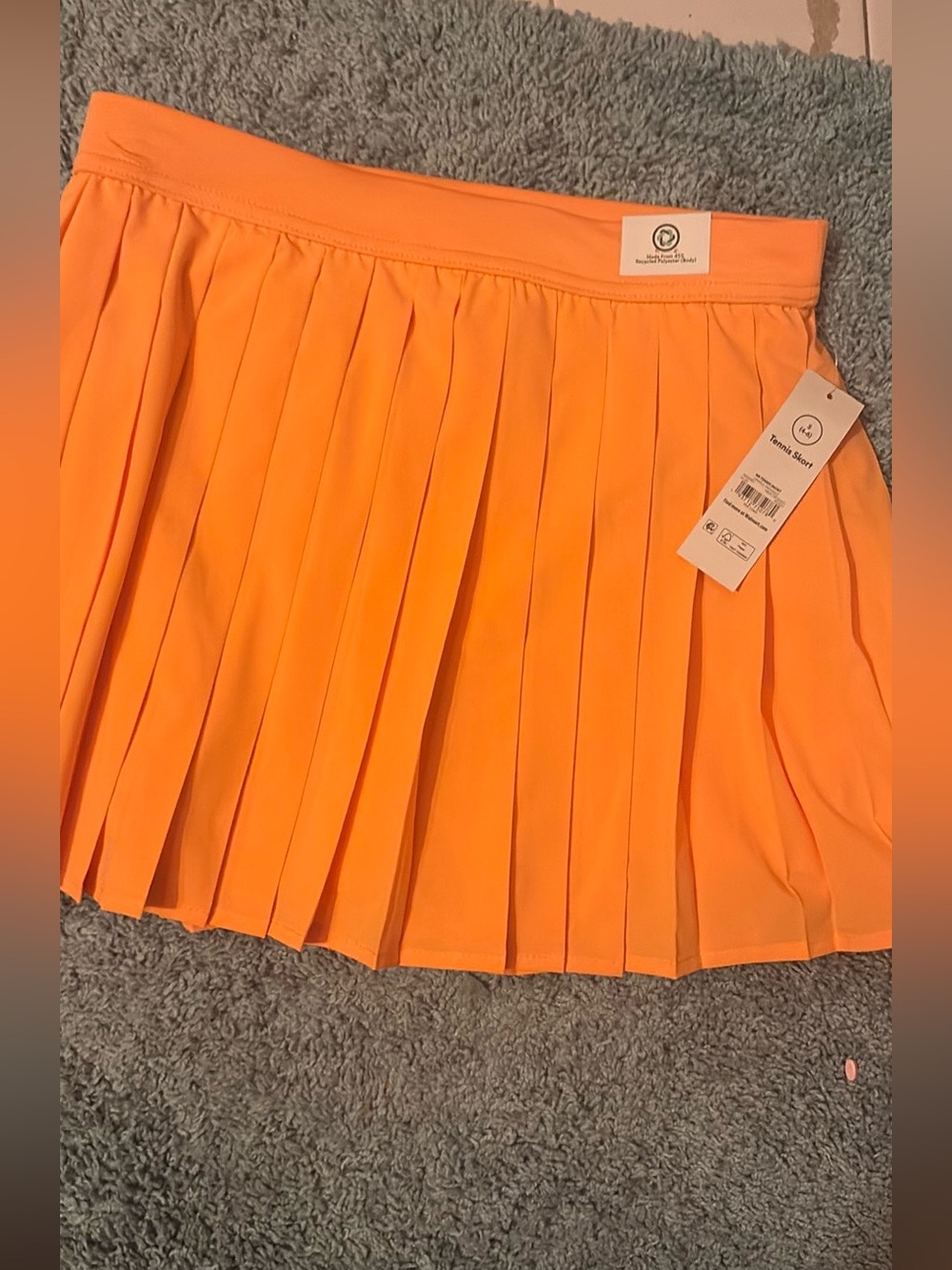 NWT Bright Sunny Orange Pleated Athletic/ Ttennis Skort
